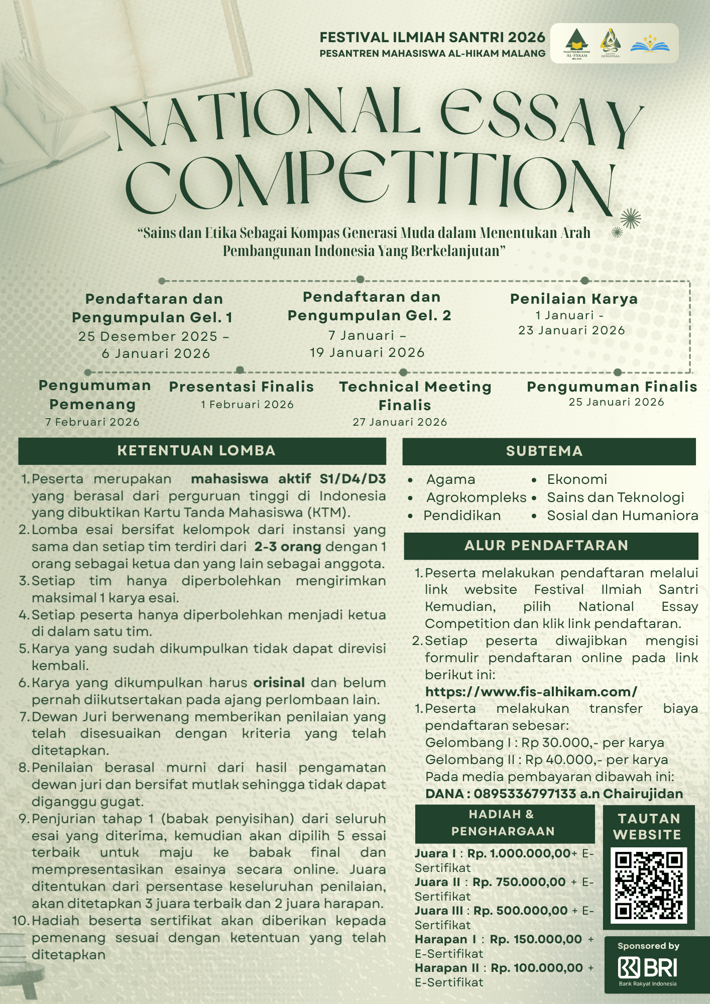 National Essay Competition poster